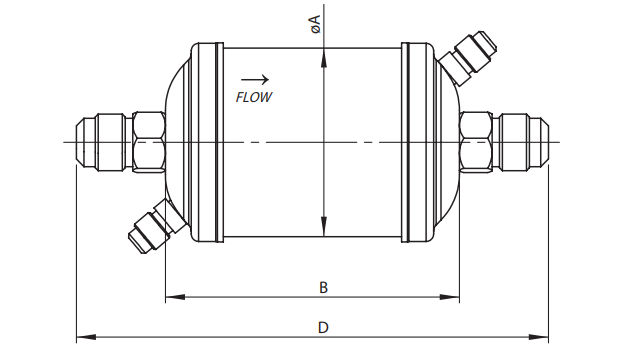 DAS 415VV антикислотный фильтр 023Z1069R размеры