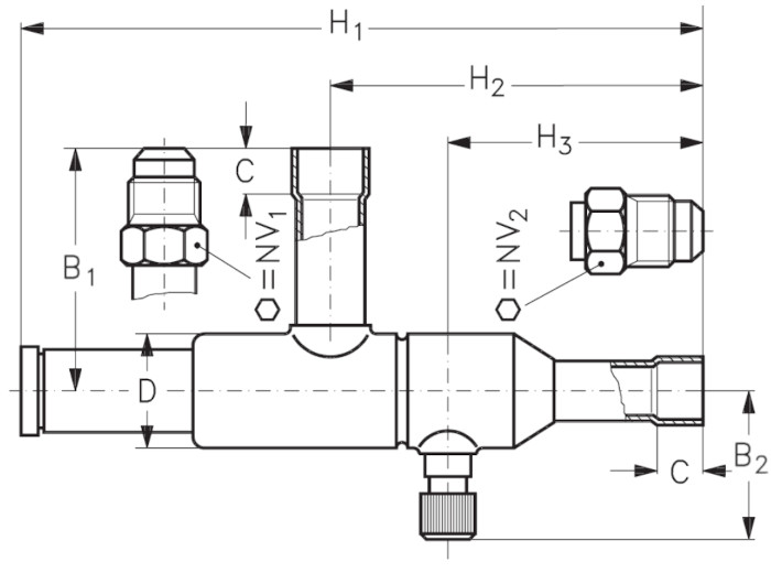 Клапан регулирующий KVP 12 034L0023R размеры